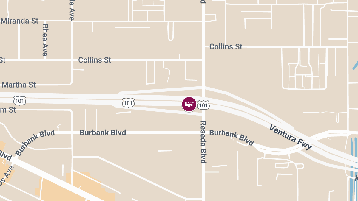 Pedestrian Injured in Vehicle Collision Near Reseda Blvd & US-101