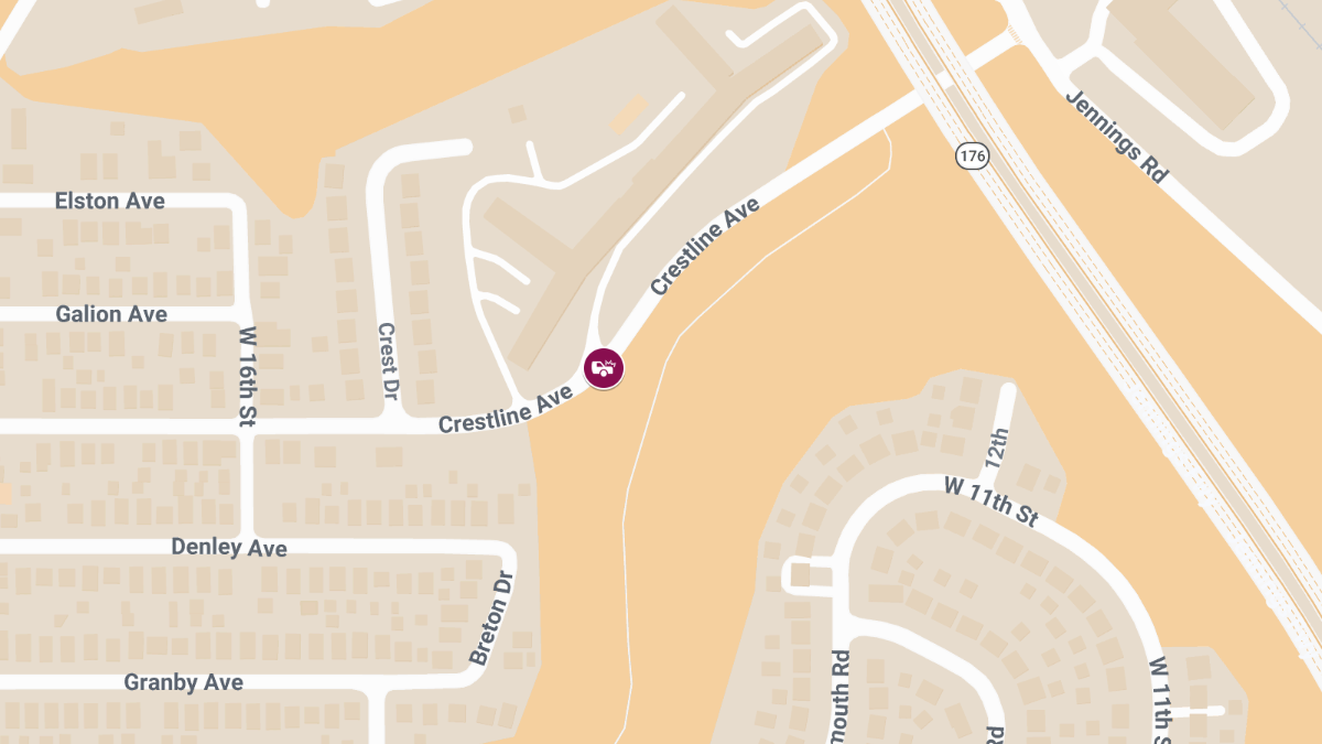 Pedestrian Struck and Injured on Crestline Ave