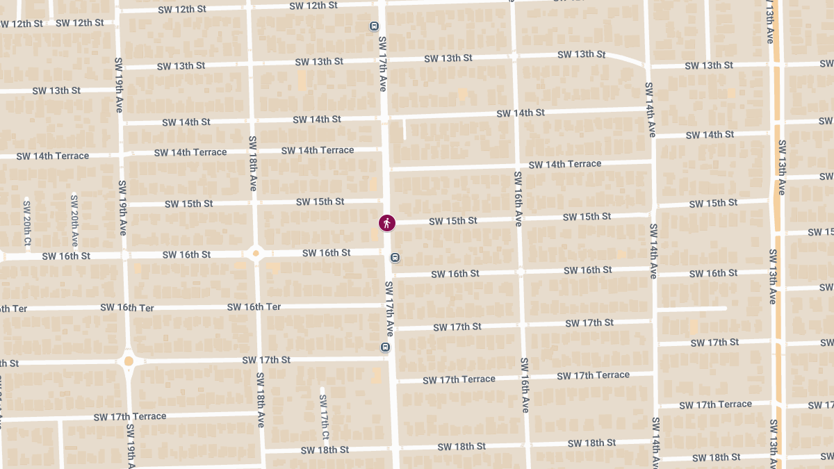 Pedestrian Struck by Vehicle at SW 15th St and SW 17th Ave
