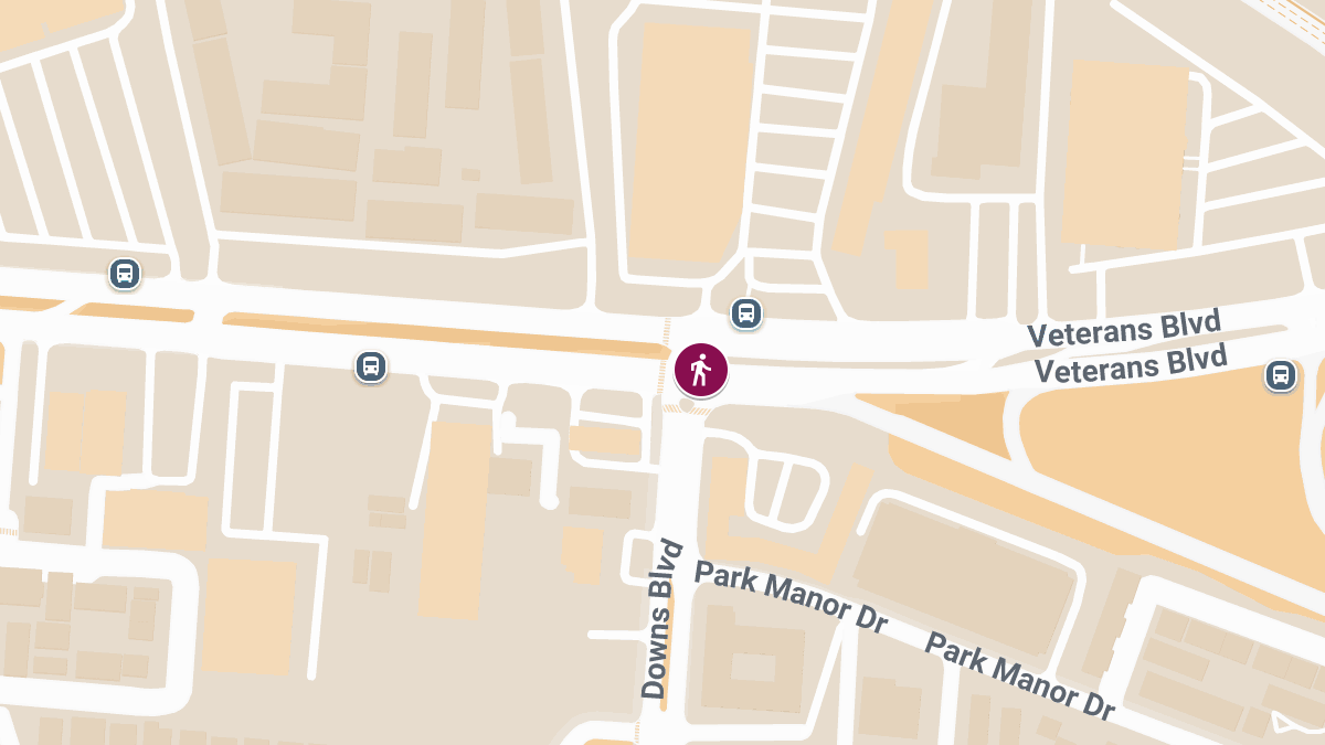 Pedestrian Struck in Accident at Veterans Blvd & Downs Blvd