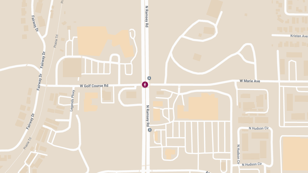 Pedestrian Struck in Crash at Ramsey Rd & Golf Course Rd