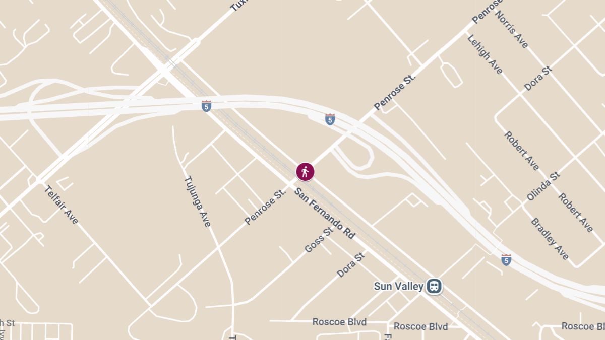 Pedestrian Struck in Hit-and-Run at San Fernando Rd & Penrose St