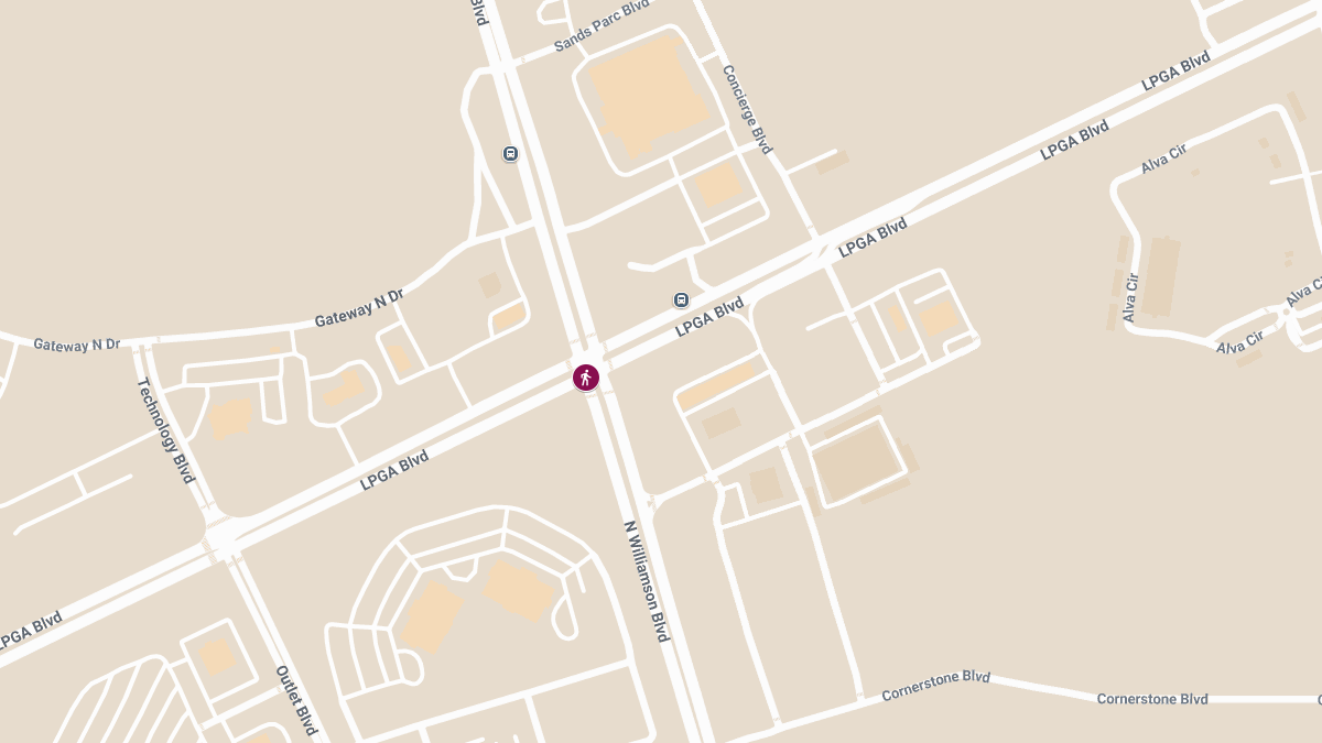 Pedestrian on Bicycle Injured Near LPGA Blvd and N Williamson Blvd