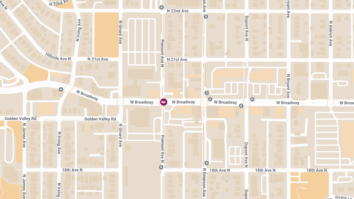 Person Injured in Vehicle Crash at W Broadway Ave & Fremont Ave N