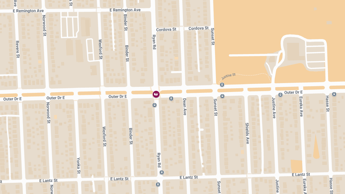 Person Trapped in Injury Collision Near Ryan Rd and E Outer Drive