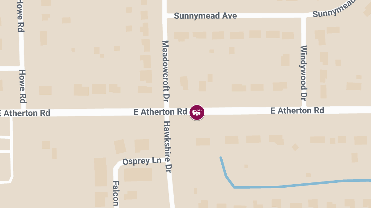 Personal Injury Accident at E Atherton Rd & Hawkshire Dr