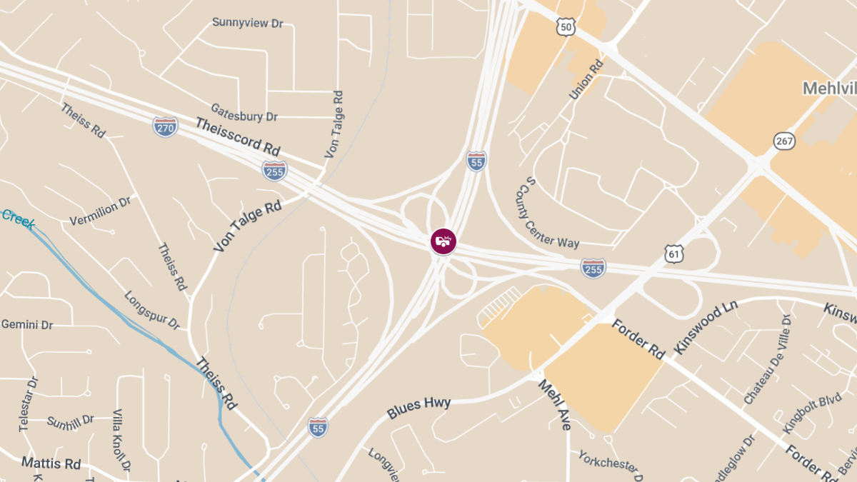 Rear-End Collision with Injuries on I-270 Ramp to I-55