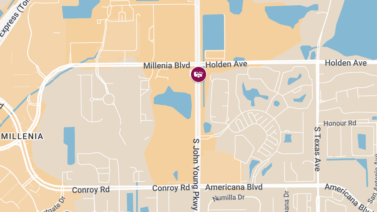 Roadblock and Injuries After Accident on S John Young Pkwy at Holden Ave