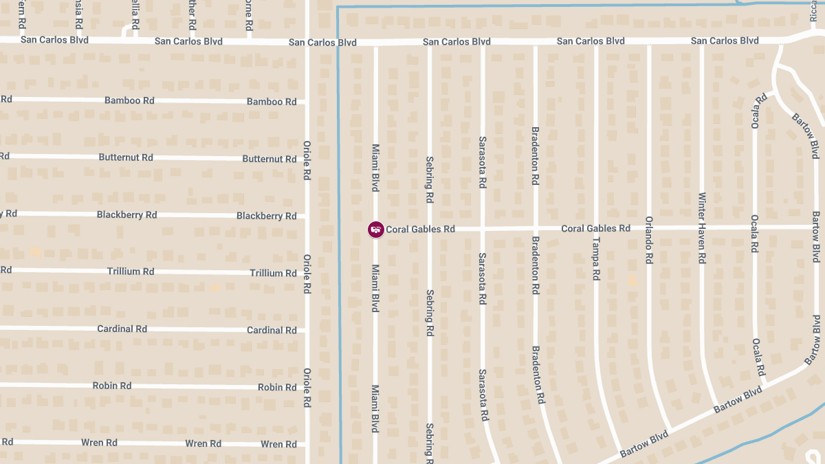 Roadblock and Injuries Following Accident at Miami Blvd and Coral Gables Rd
