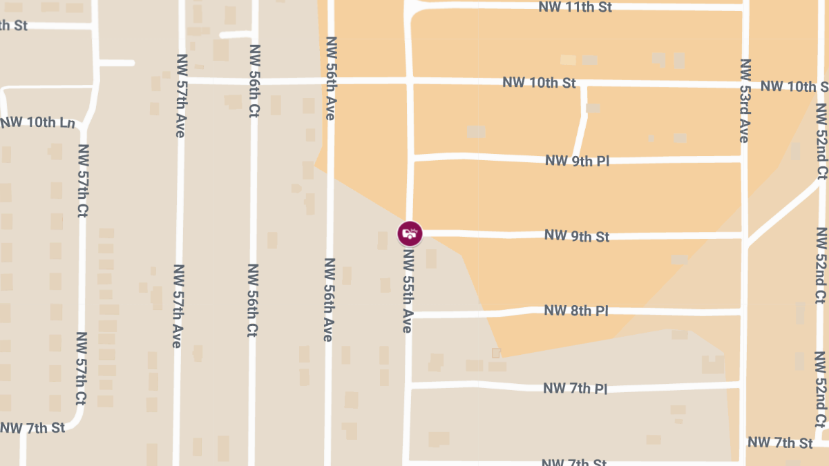 Roadway Blocked, Injuries Reported After Crash at NW 55th Ave and NW 9th St