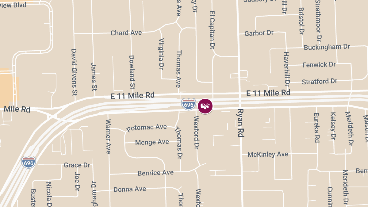 Rollover Accident on I-696 Injures Driver Near 12 Mile Rd