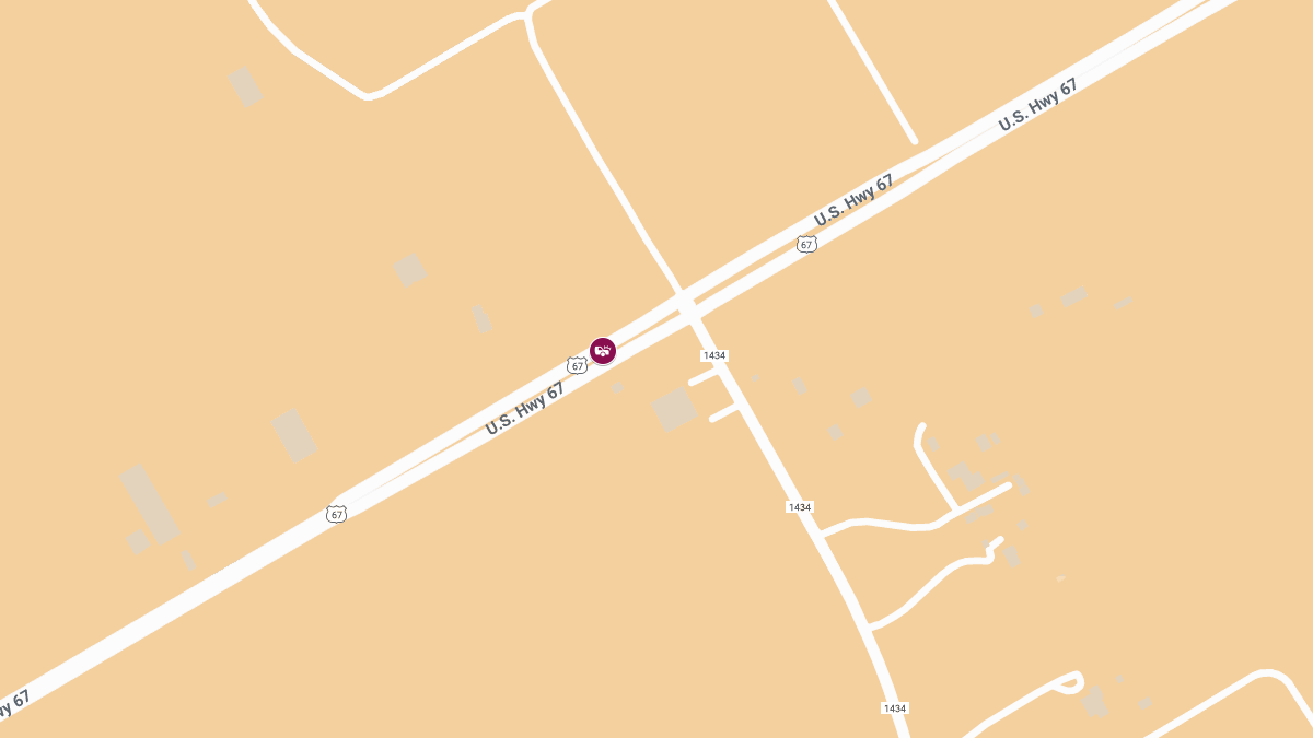 Rollover Crash with Injuries on Hwy 67 Near FM 1434