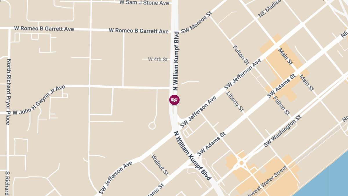 School Bus Crash With Student Injuries at Garrett Ave & William Kumpf Blvd