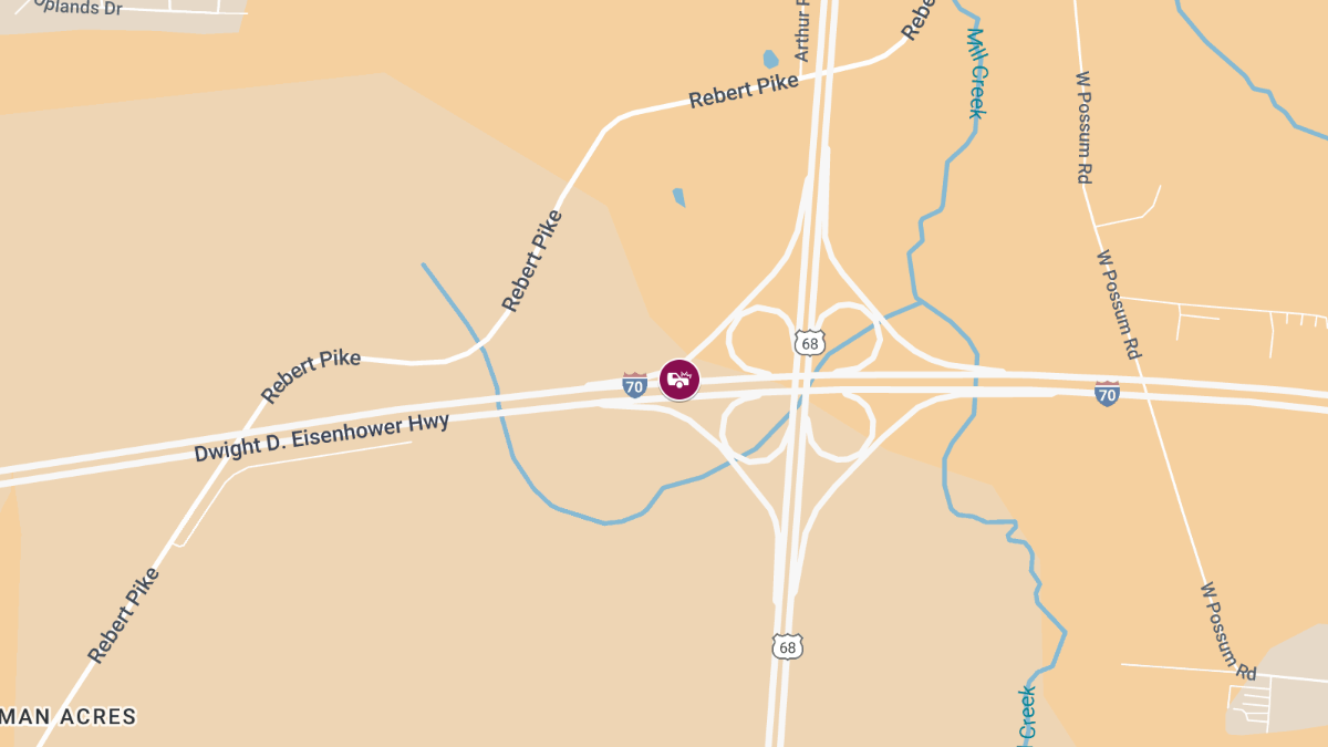 Semi Rollover Crash with Injuries on I-70 WB near US 68 Ramp