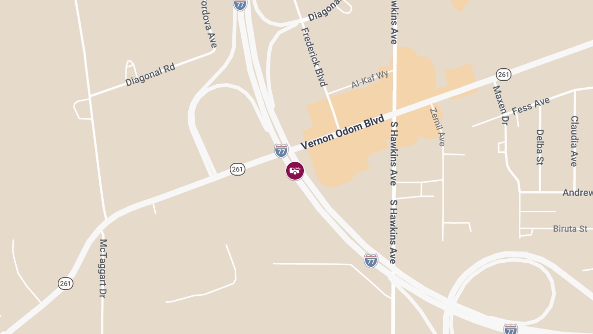 Serious Crash with Entrapment on I-77 Near Vernon Odom Blvd
