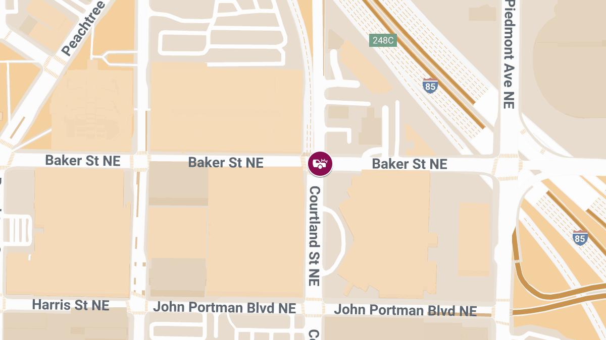 Three Reported Injured in Crash at Courtland St NE & Baker St NE