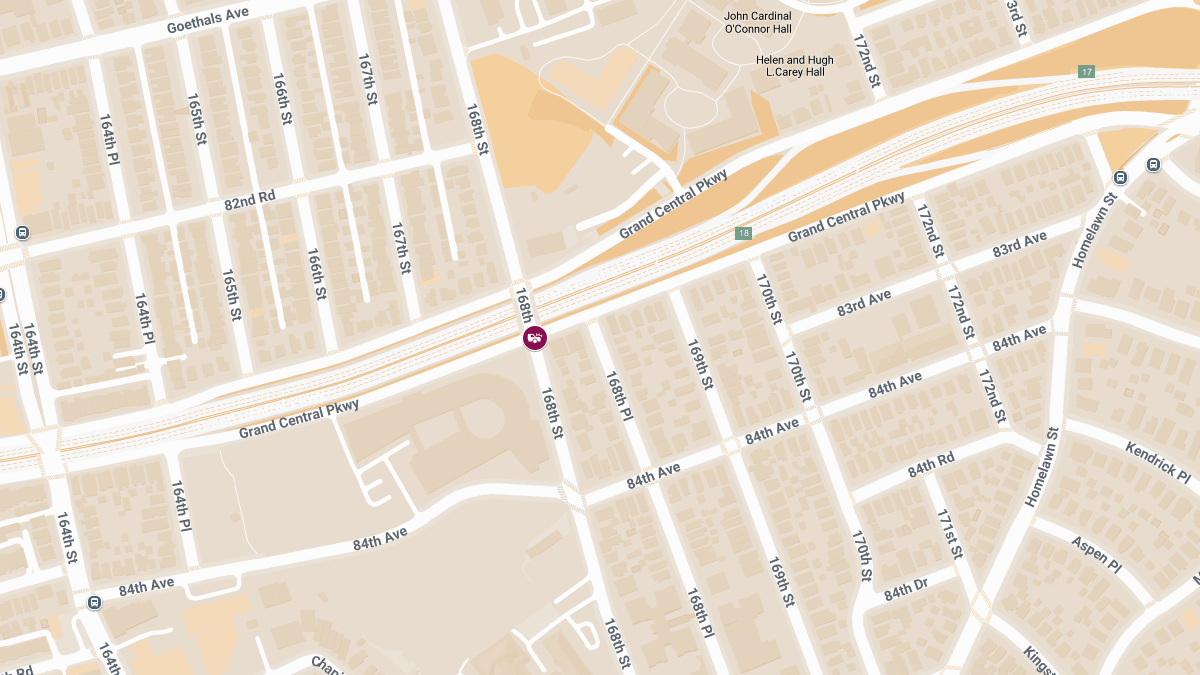 Three-Vehicle Crash With Injuries at 168th St & Grand Central Pkwy
