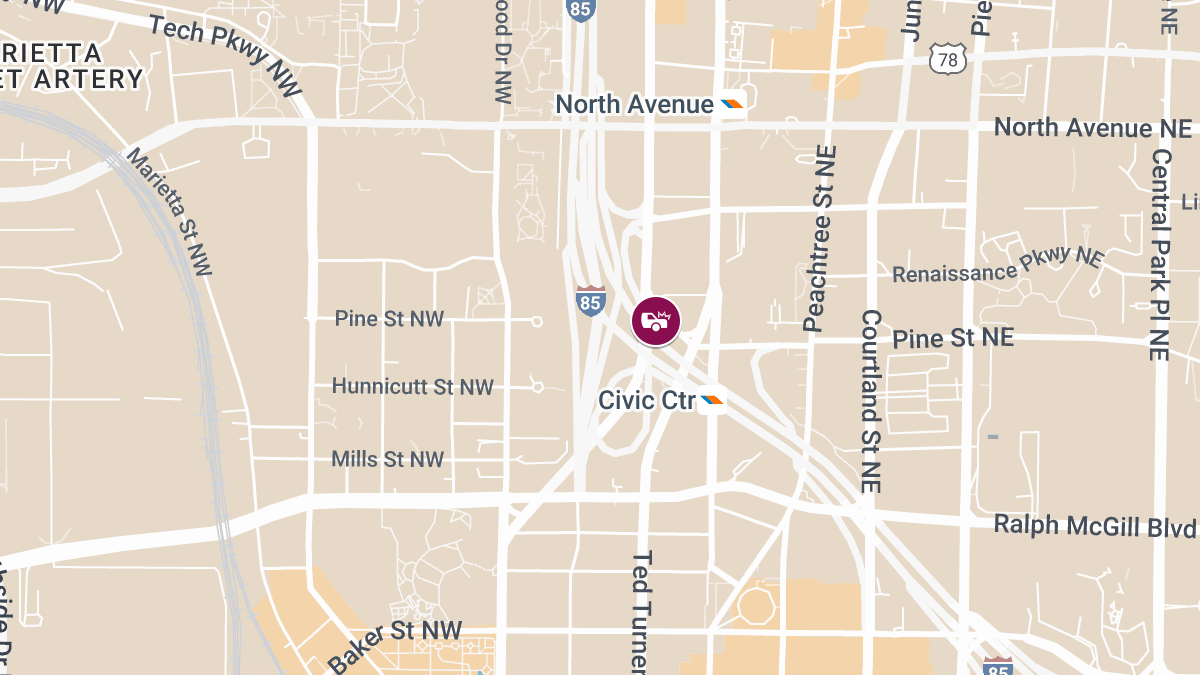 Traffic Collision With Injuries Reported on I-75 S at Spring St NW