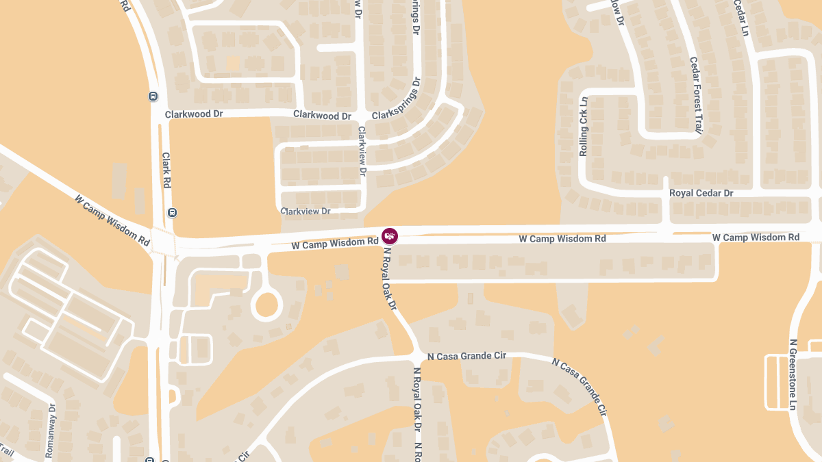 Traffic Crash with Injuries at N Royal Oak Dr & W Camp Wisdom Rd