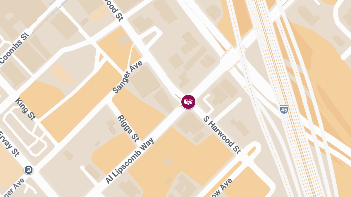 Traffic Crash with Injuries at S Harwood St & Al Lipscomb Way