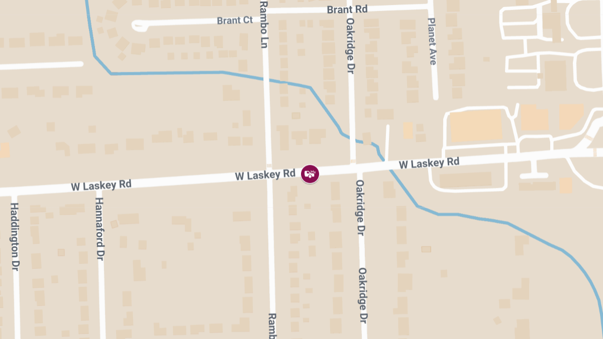 Traffic Injury Crash Reported at Laskey Rd & Rambo Ln