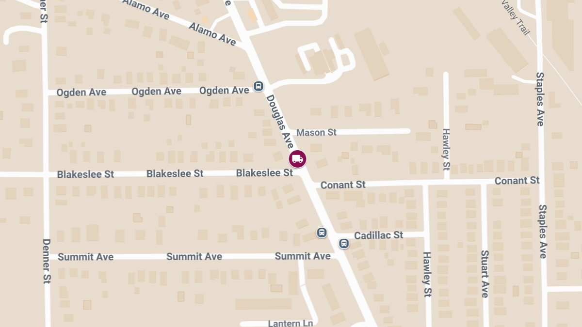 Truck and Minivan Collide on Douglas Ave, One Injured