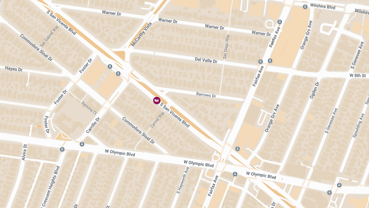 Two-Car Crash With Injuries on San Vicente Blvd