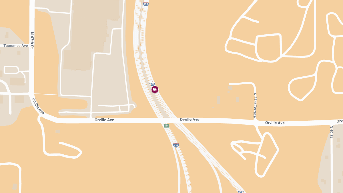 Two Children Injured in Crash on I-635 Near Orville Ave