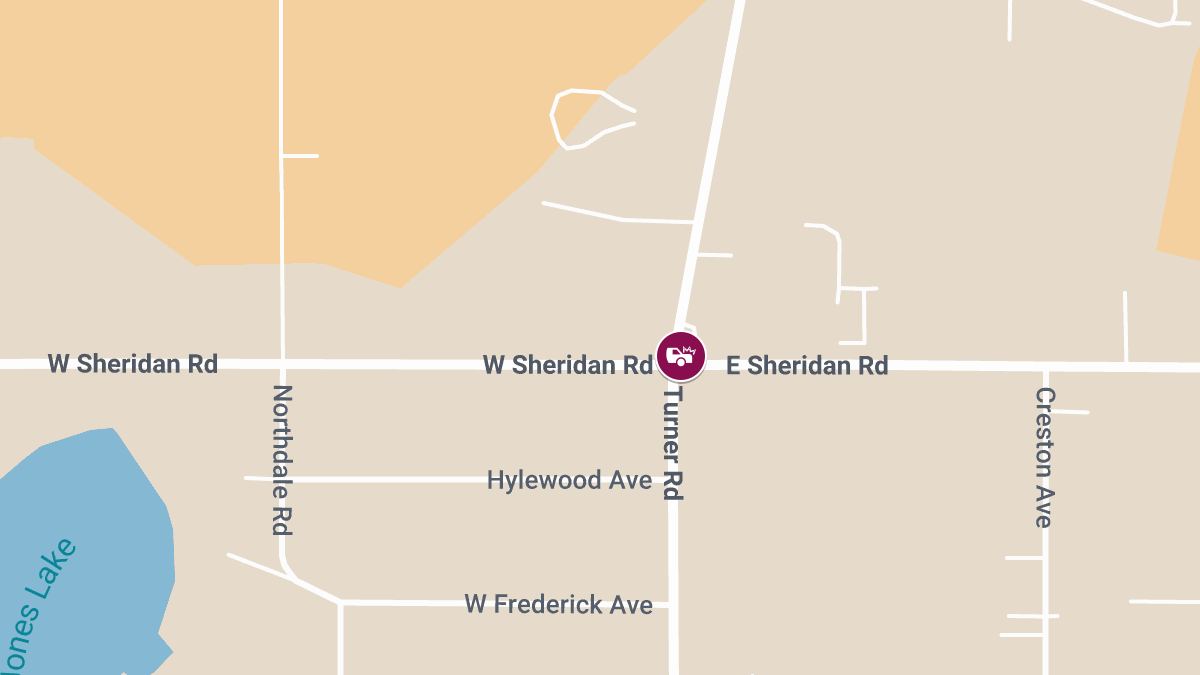 Two Injured in Crash Near E Sheridan Rd and Turner Rd