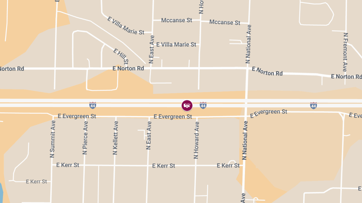 Two Injured in Crash on I-44 West of Springfield