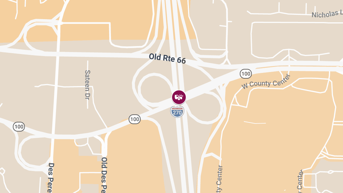 Two Injured in Multi-Vehicle Accident on I-270 at Manchester Rd