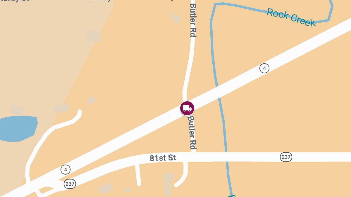 Two Injured in SUV and Trash Truck Collision on K-4 at Butler Rd