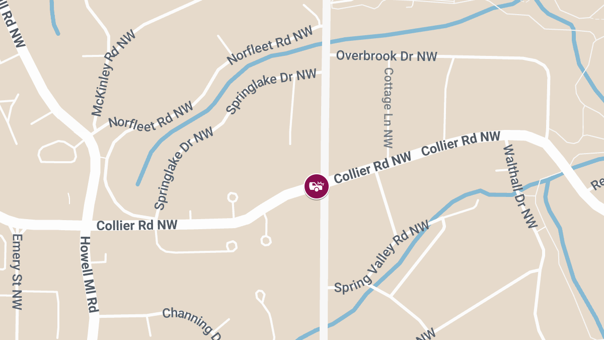 Two Transported After Three-Vehicle Crash at Northside Dr NW & Collier Rd NW