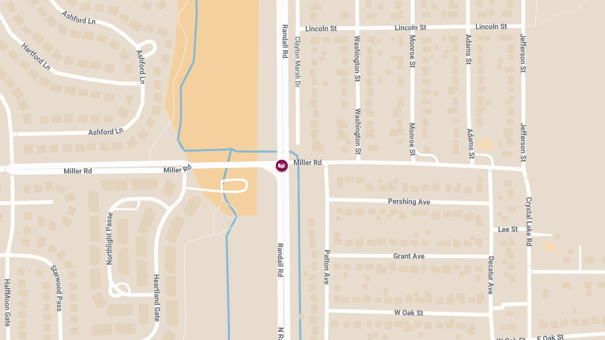 Two-Vehicle Accident With Injuries Reported at Miller Rd & N Randall Rd