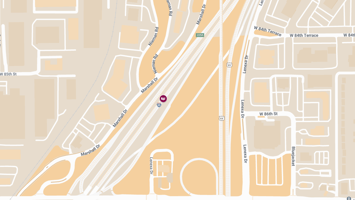 Two-Vehicle Accident With Injuries on I-35 Near US 69