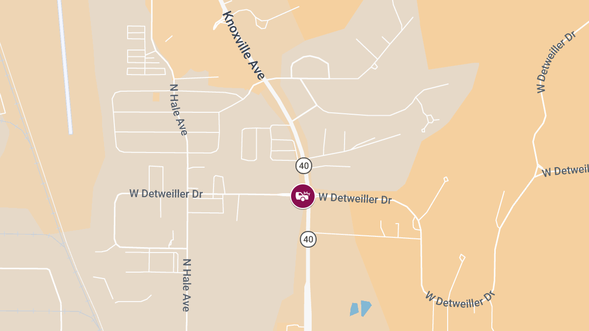 Two-Vehicle Accident With Injury at Detweiler Dr & Knoxville Ave