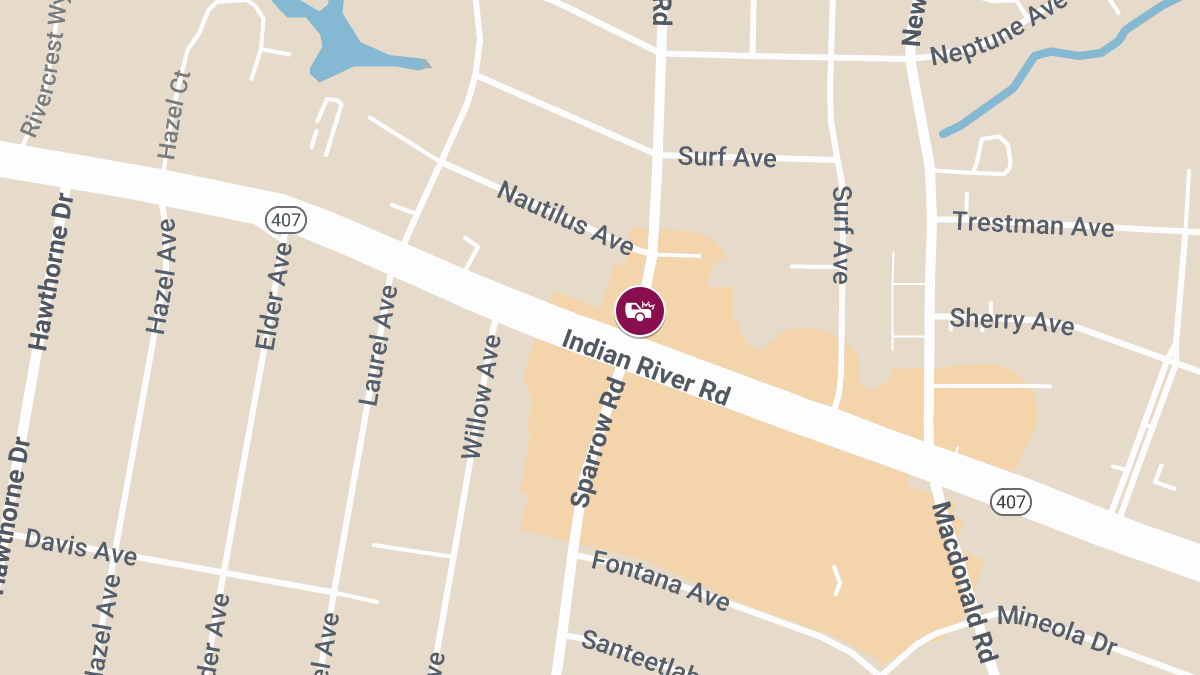 Two-Vehicle Accident with Injuries Near Indian River Rd and Sparrow Rd