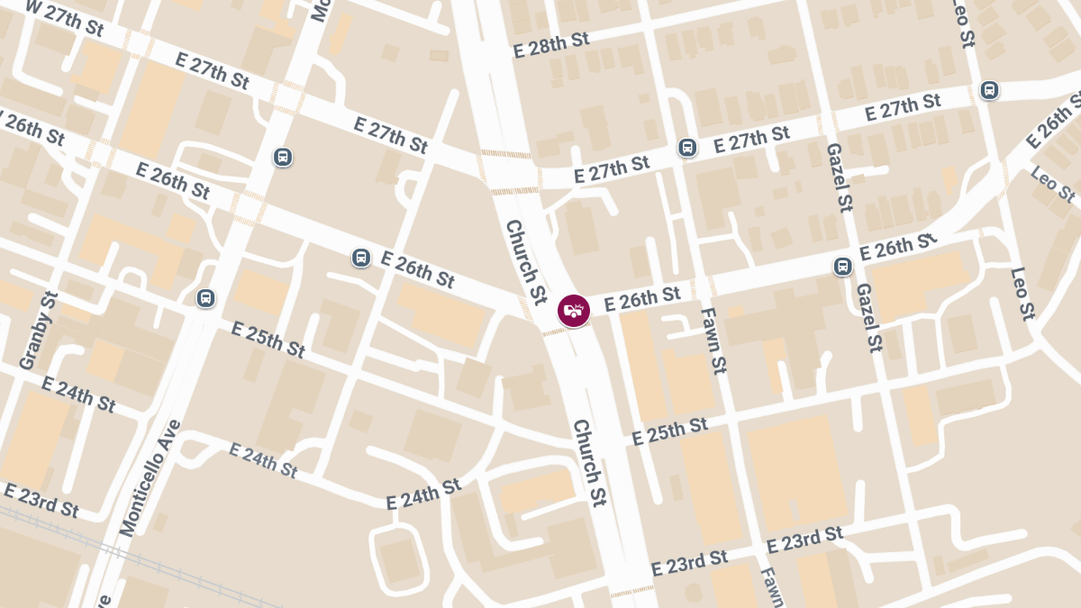 Two-Vehicle Accident with Injuries at E 26th St and Church St