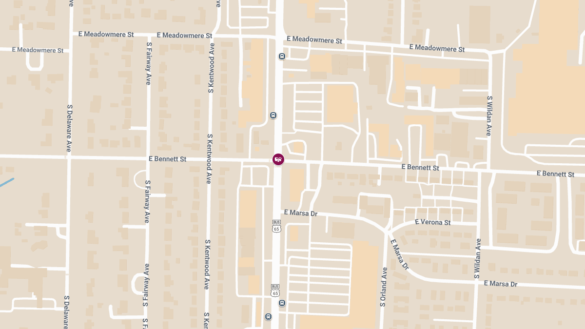 Two-Vehicle Accident with Injuries at E Bennett St & S Glenstone Ave