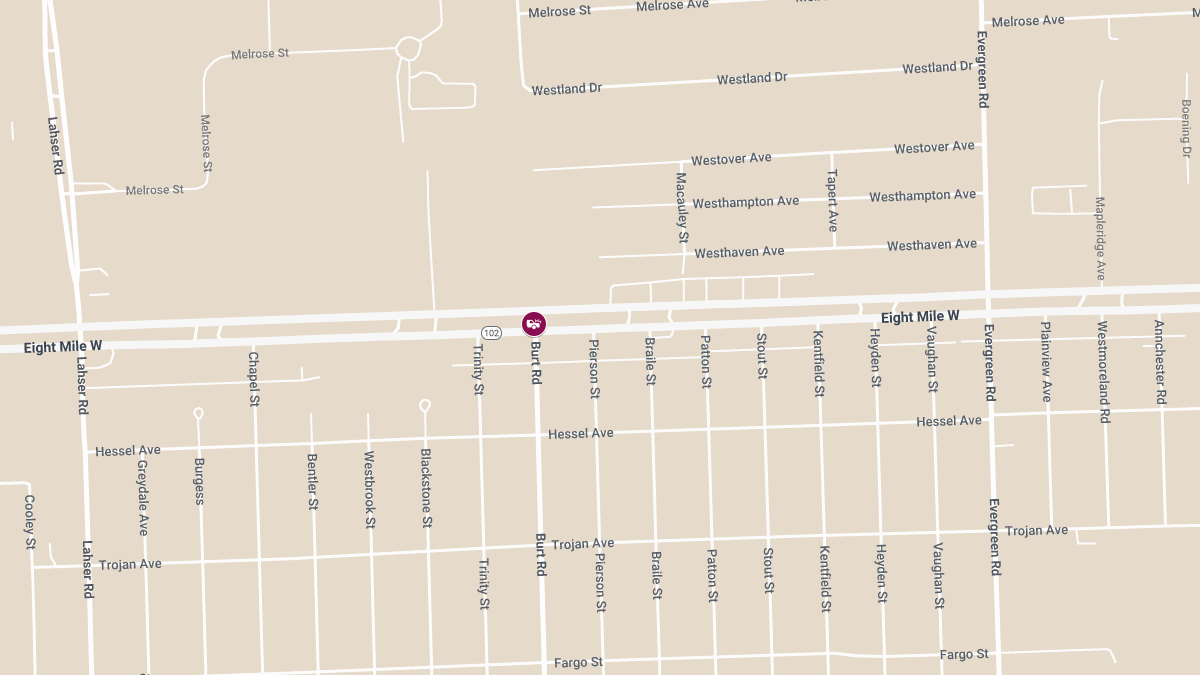 Two-Vehicle Accident with Injuries at Eight Mile Rd & Burt Rd