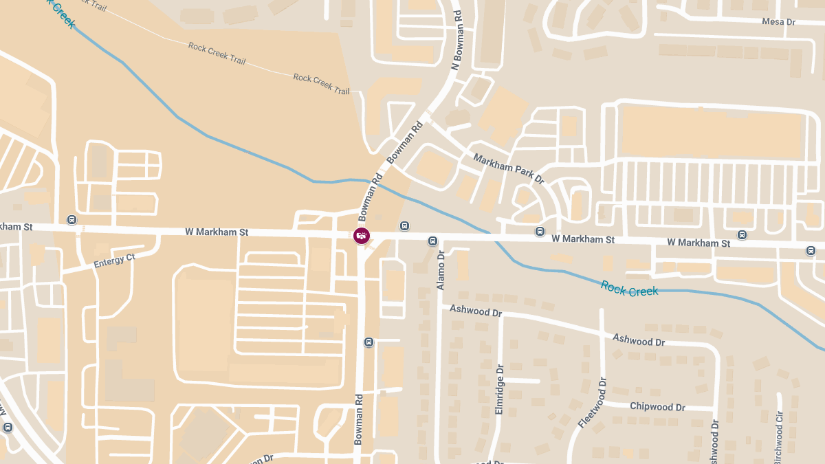 Two Vehicle Accident with Injuries at W Markham St & N Bowman Rd