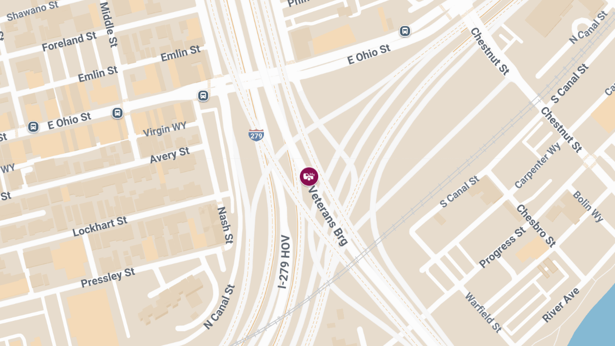 Two-Vehicle Accident with Injuries on Veterans Bridge Southbound