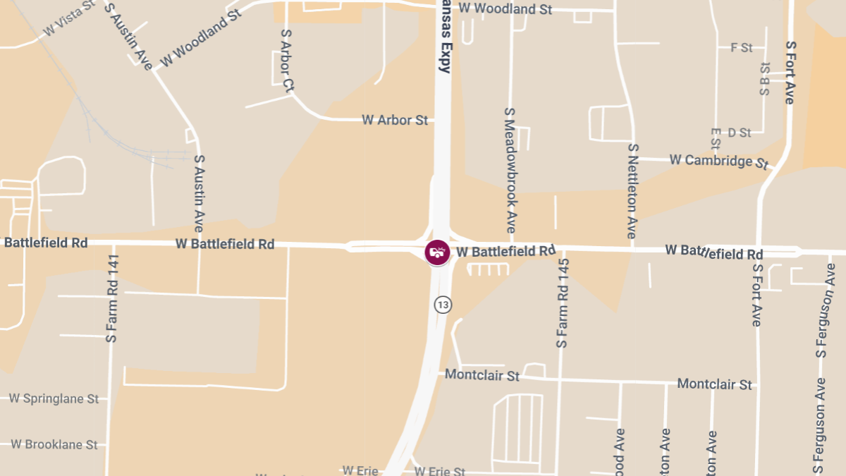 Two-Vehicle Collision at Battlefield Rd and Kansas Expy Leaves Two Injured
