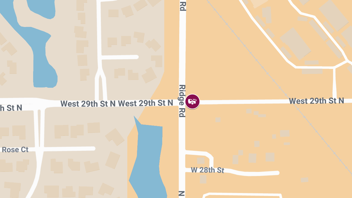 Two-Vehicle Crash at W 29th St N and N Ridge Rd Causes Injuries