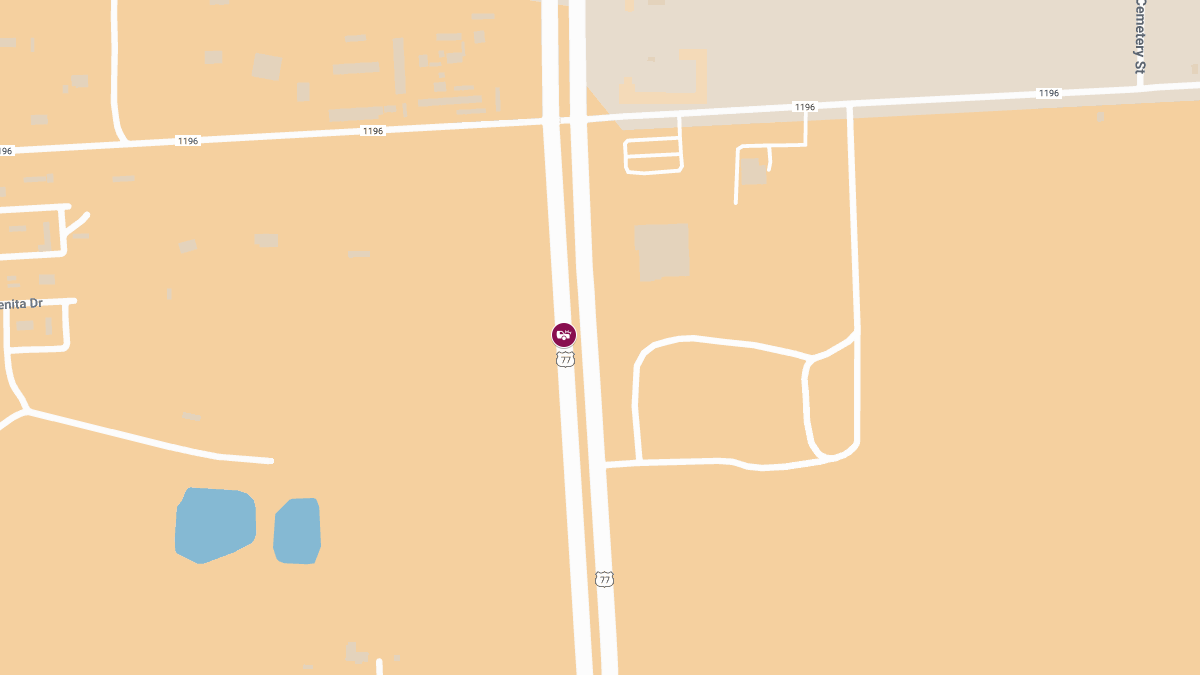 Two-Vehicle Crash on Hwy 77 near County Rd 1196 Results in Injuries