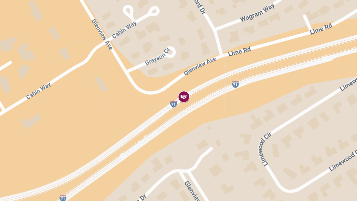 Two-Vehicle Crash on I-71 Near Angler Ln Overpass Causes Injuries