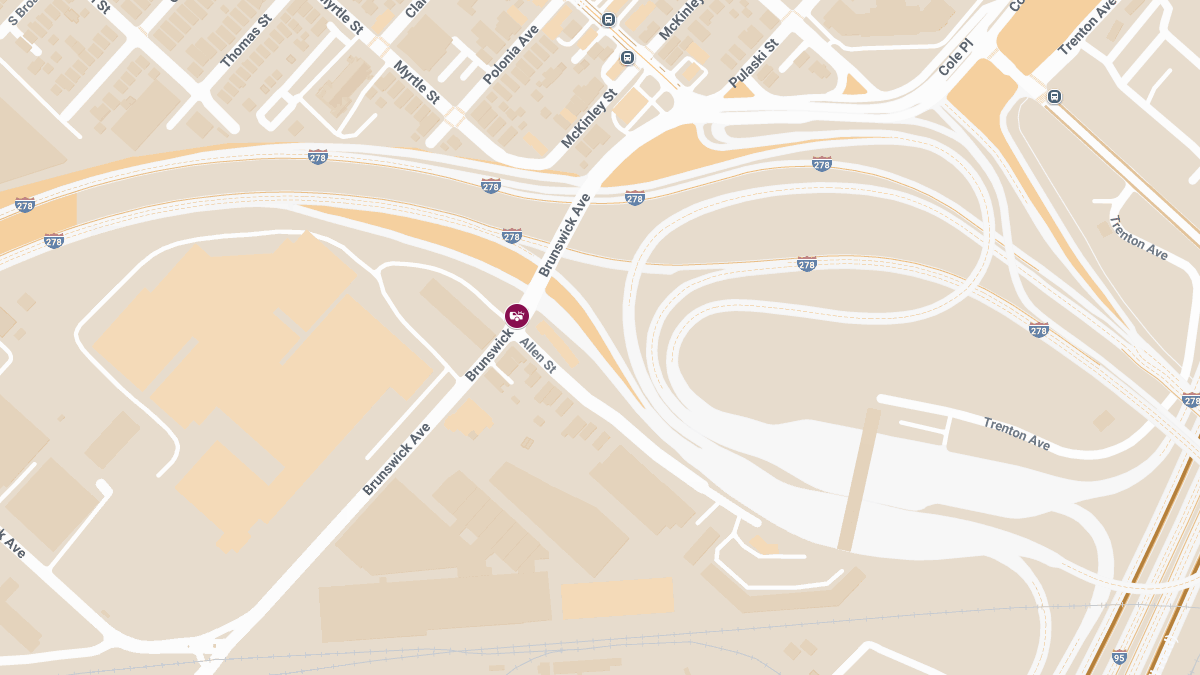 Two-Vehicle Crash with Injuries at Allen St and Brunswick Ave