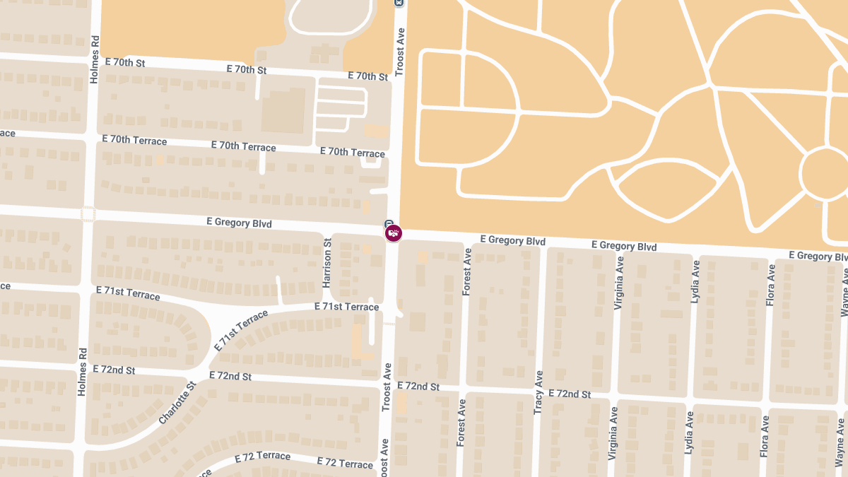 Two-Vehicle Crash with Injuries at E Gregory Blvd & Troost Ave
