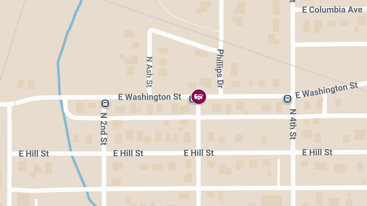 Two-Vehicle Crash with Injuries at E Washington St & N 3rd St