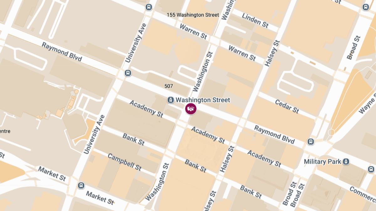 Two-Vehicle Crash with Injuries at Raymond Blvd & Washington St
